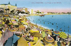 Umbrellas Collection: Cannes / Beach 1936