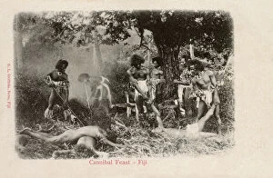 Fierce Collection: Cannibalism Cooking Dead Humans Fiji Fijian Native