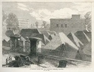 Stored Prints: Cannon balls stored, Dalhousie barracks, Calcutta