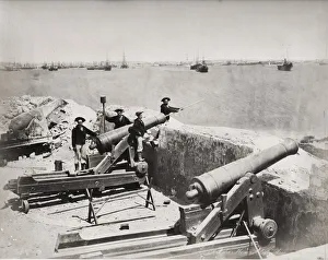 Cannon and battlements, Alexandria, Egypt