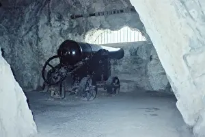 Cannon in the rock-face at Gibraltar