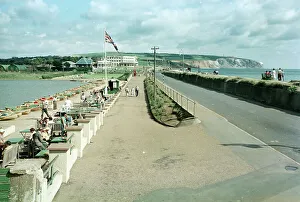 Culver Prints: Canoe lake and Culver Cliff, Sandown, Isle of Wight