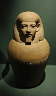 Ears Prints: Canopic jar. Tomb 116. Cemetery A. Riqqeh. C. 1950-1800 BC. E