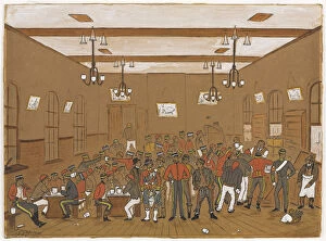 Chapman Collection: Canteen with men of 7th Dragoon Guards and others