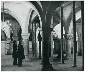 Supported Prints: Canterbury Cathedral Crypt supports, September 1939
