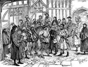 The Canterbury Pilgrims in the Yard of the Tabard Inn, 1387 The Canterbury Pilgrims in the Yard of the Tabard Inn, 1387