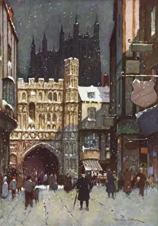Snowing Prints: Canterbury in Winter by Ernest Uden