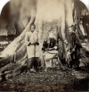 Zambra Prints: Canton. Group of a Chinese Lady and Attendants