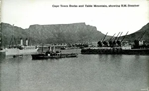 Cape Town Docks and Table Mountain, South Africa