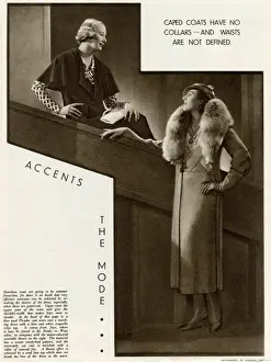 Sleeveless Prints: Capes and coats 1933