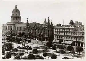 Sunshades Prints: Capitol and Central Plaza, Havana, Cuba