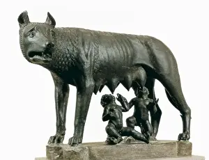 Etruscan Prints: Capitoline Wolf. 5th c. BC. Etruscan art. Sculpture