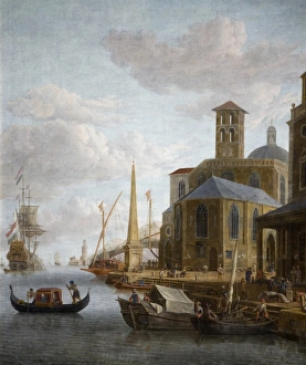 Images Dated 2nd September 2010: Capriccio of a Mediterranean Harbour Scene
