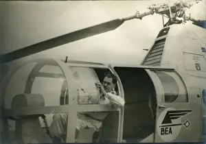 Sikorsky Prints: Capt John Theilmann in Sikorsky S-51, G-AKCU, of BEA, a?