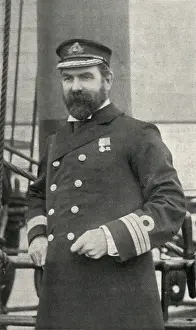 Business Man Prints: Captain Baynham, Training Ship Wellesley, North Shields