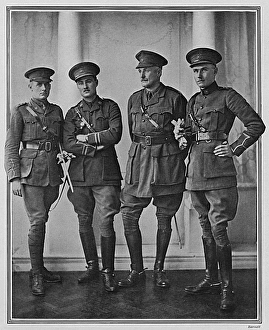 Captain Critchley and his three sons, WW1 Captain Critchley and his three sons, WW1