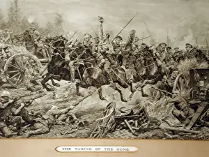Print Prints: Captain Francis Grenfell retrieving the guns at Audregnies