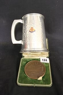Images Dated 5th March 2018: Captain John Treasure Jones Archive - tankard and coin
