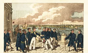 Images Dated 5th June 2020: Captain Newcome saying goodbye to old crew members