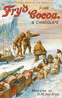 Laden Gallery: Captain Robert Falcon Scott - Frys Cocoa Advert