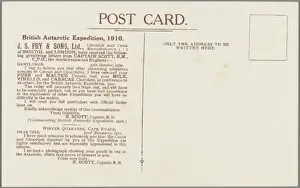 Captain Robert Falcon Scott - Frys Cocoa Advert (reverse)