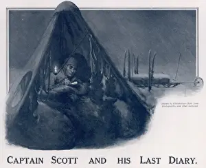Captain Scott and his tent