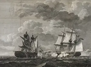 Frigate Prints: Capture of H. B. M. Frigate Macedonian, Capt. J. S. Carden by t