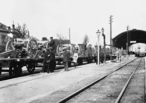 Captured French artillery WWI