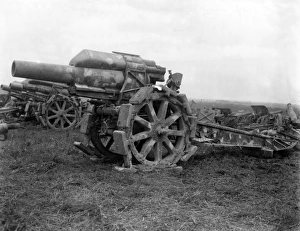 Captured German 21cm howitzers, WW1