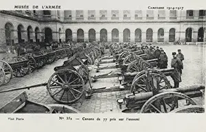 Captured German artillery at Les Invalides, France