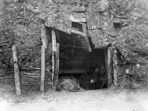 Advance Prints: Captured German dugout, Western Front, WW1