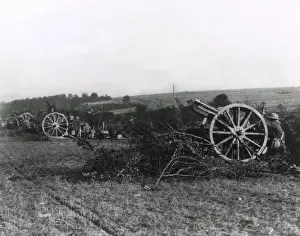 Captured German guns in American hands, WW1