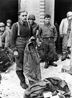 Ardennes Gallery: Captured German soldier during Battle of the Bulge