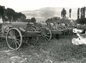 Images Dated 2nd December 2011: Captured guns from Mount Kajmakchalan, WW1