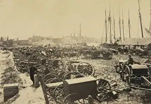 Captured guns at Richmond ready for transportation to Washin
