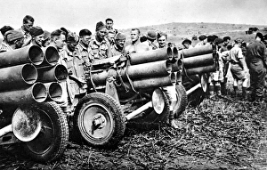 Images Dated 10th October 2004: Captured Nebelwerfers in Tunisia; Second World War, 1943