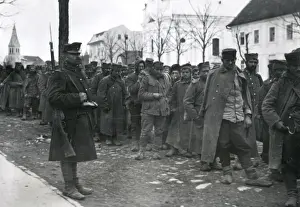 Captured Serbian troops, Mitovitza, Serbia, WW1