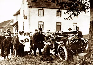 Car accident, Farnsfield, early 1900s
