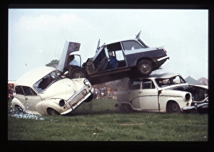 Stunts Collection: Car crashing through front of truck