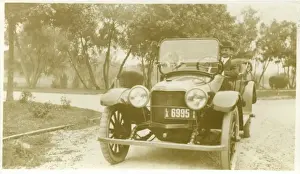 Car with European driver, Middle East