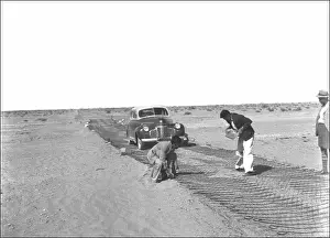 A car in the Iranian desert