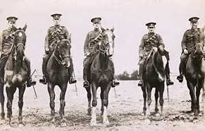 Carabiniers, 6th Dragoon Guards, on horseback, WW1