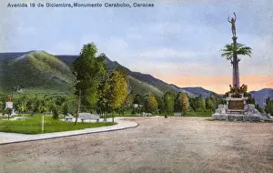 Venezuela Prints: Carabobo monument, Caracas, Venezuela, Central America