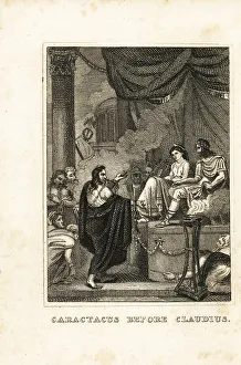 Virtue Prints: Caratacus speaking before Emperor Claudius