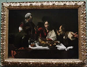 Luke Gallery: Caravaggio (1571-1610). Supper at Emmaus (1601)
