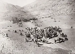 Caravan heading into the Khyber Pass, North West Frontier