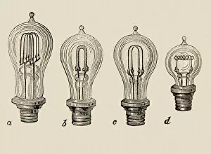 Carbon filament lamps. From the book Diccionario