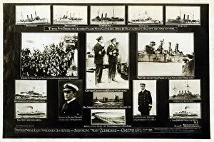 Raid Gallery: Card commemorating Zeebrugge and Ostend raid, WW1