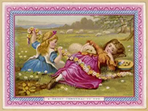 Card - Girls in Field