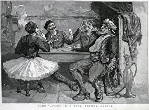 Cafes Prints: Card Players, Piraeus, Greece